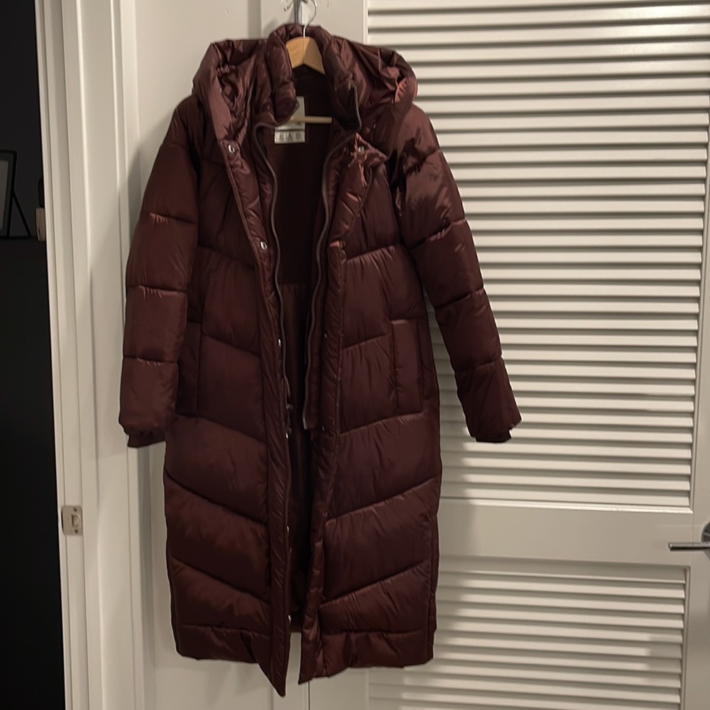 Abercrombie & Fitch Ultra Long Puffer Burgundy